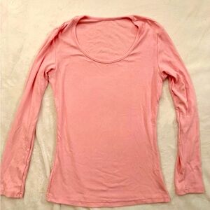 Women's Light Pink Long Sleeve Top